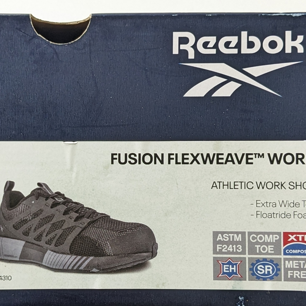 Reebok Fusion Flexweave Athletic Work Shoes, Black, Men's 8 M - Picture 7 of 7